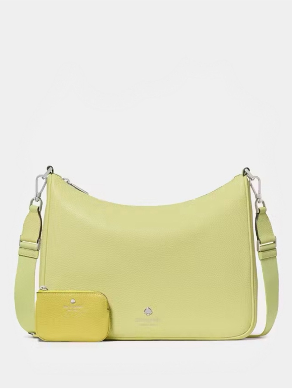 Kate Spade Emma Large Pebbled Leather Messenger Crossbody Bag